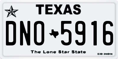 TX license plate DNO5916