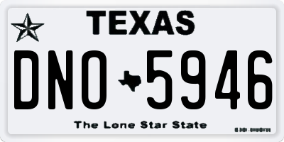 TX license plate DNO5946
