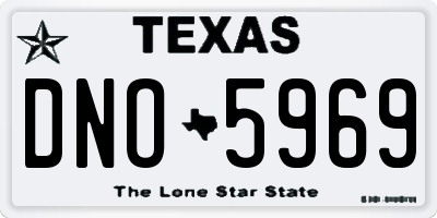 TX license plate DNO5969