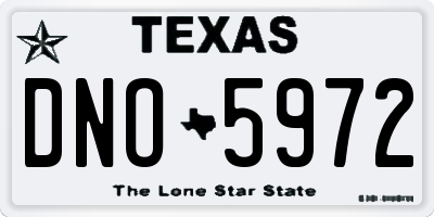 TX license plate DNO5972