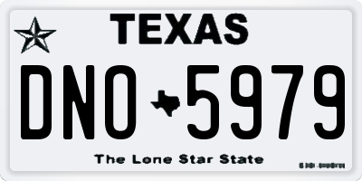 TX license plate DNO5979