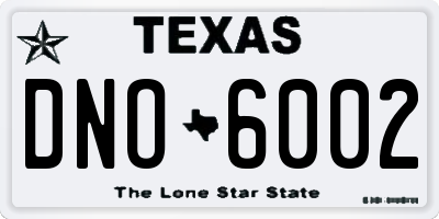 TX license plate DNO6002