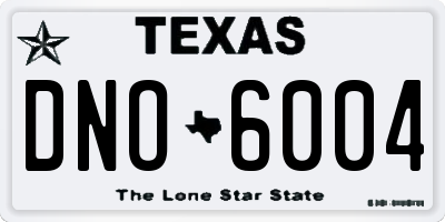 TX license plate DNO6004