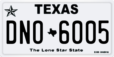 TX license plate DNO6005
