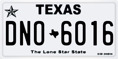 TX license plate DNO6016
