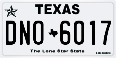 TX license plate DNO6017