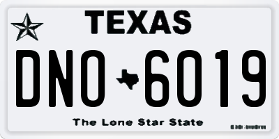 TX license plate DNO6019