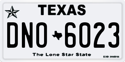 TX license plate DNO6023