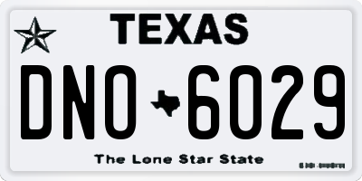 TX license plate DNO6029