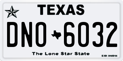 TX license plate DNO6032
