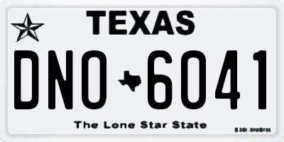 TX license plate DNO6041