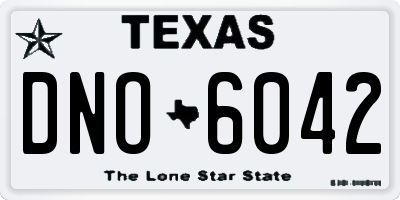 TX license plate DNO6042