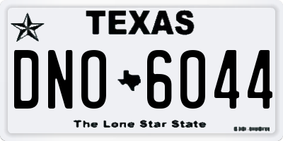 TX license plate DNO6044