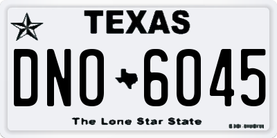 TX license plate DNO6045