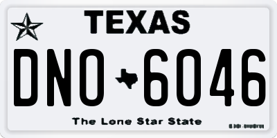 TX license plate DNO6046