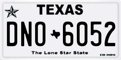 TX license plate DNO6052