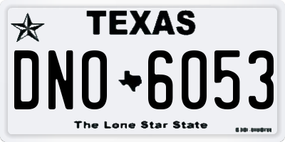 TX license plate DNO6053