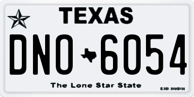 TX license plate DNO6054