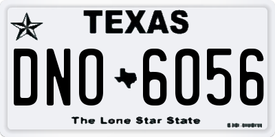TX license plate DNO6056