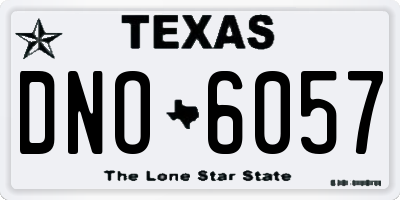 TX license plate DNO6057