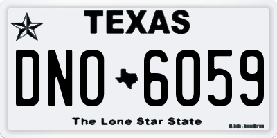 TX license plate DNO6059