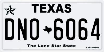 TX license plate DNO6064