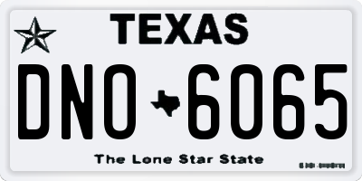 TX license plate DNO6065
