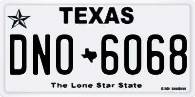 TX license plate DNO6068
