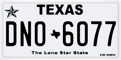 TX license plate DNO6077
