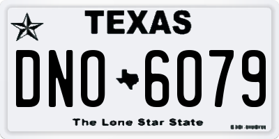 TX license plate DNO6079