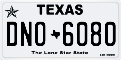 TX license plate DNO6080