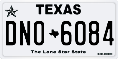TX license plate DNO6084