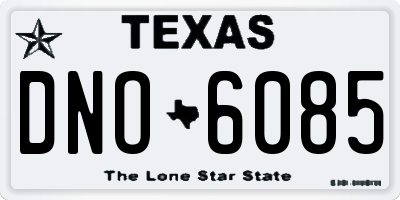 TX license plate DNO6085
