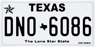 TX license plate DNO6086