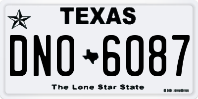 TX license plate DNO6087
