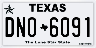 TX license plate DNO6091