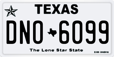 TX license plate DNO6099