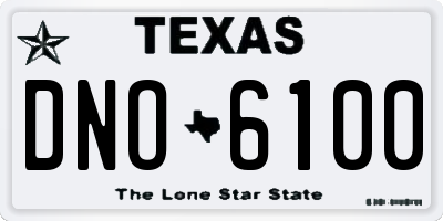 TX license plate DNO6100