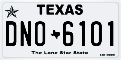 TX license plate DNO6101