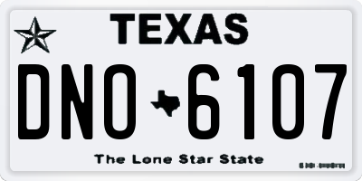 TX license plate DNO6107