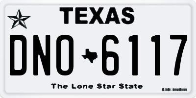TX license plate DNO6117