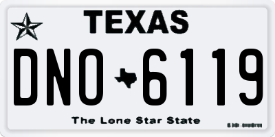 TX license plate DNO6119