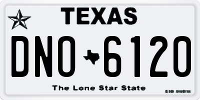 TX license plate DNO6120