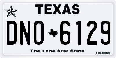 TX license plate DNO6129