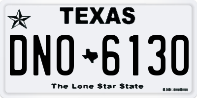TX license plate DNO6130