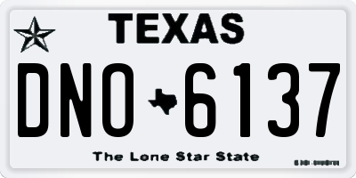 TX license plate DNO6137