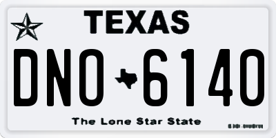 TX license plate DNO6140