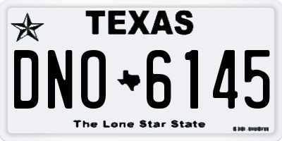TX license plate DNO6145