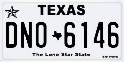 TX license plate DNO6146
