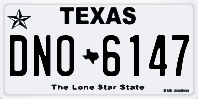 TX license plate DNO6147